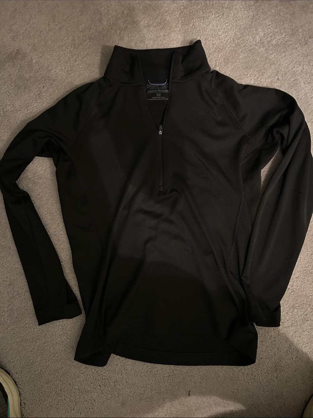 Women’s Patagonia Black Quarter-Zip Performance Top